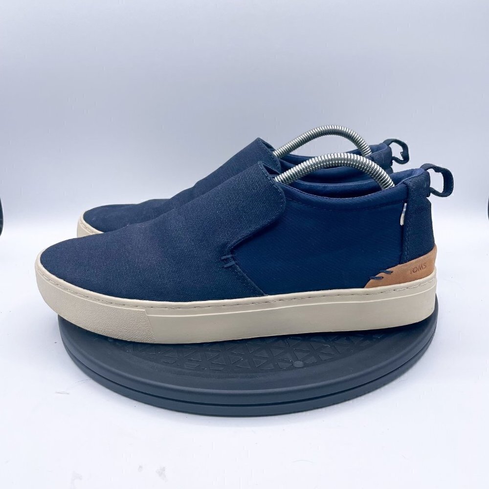 TOMS Mens Paxton Water-Resistant Slip-On shoes men's Size 9.5 navy blue